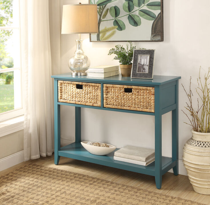 ACME Flavius Console Table, Teal