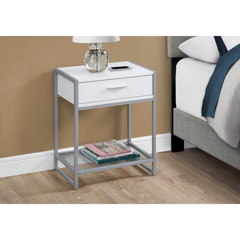 Accent Table, Side, End, Nightstand, Lamp, Storage Drawer, Living Room, Bedroom