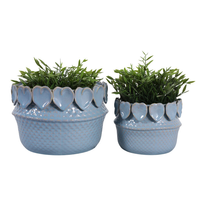 Fallonrun Blue Planters S/2