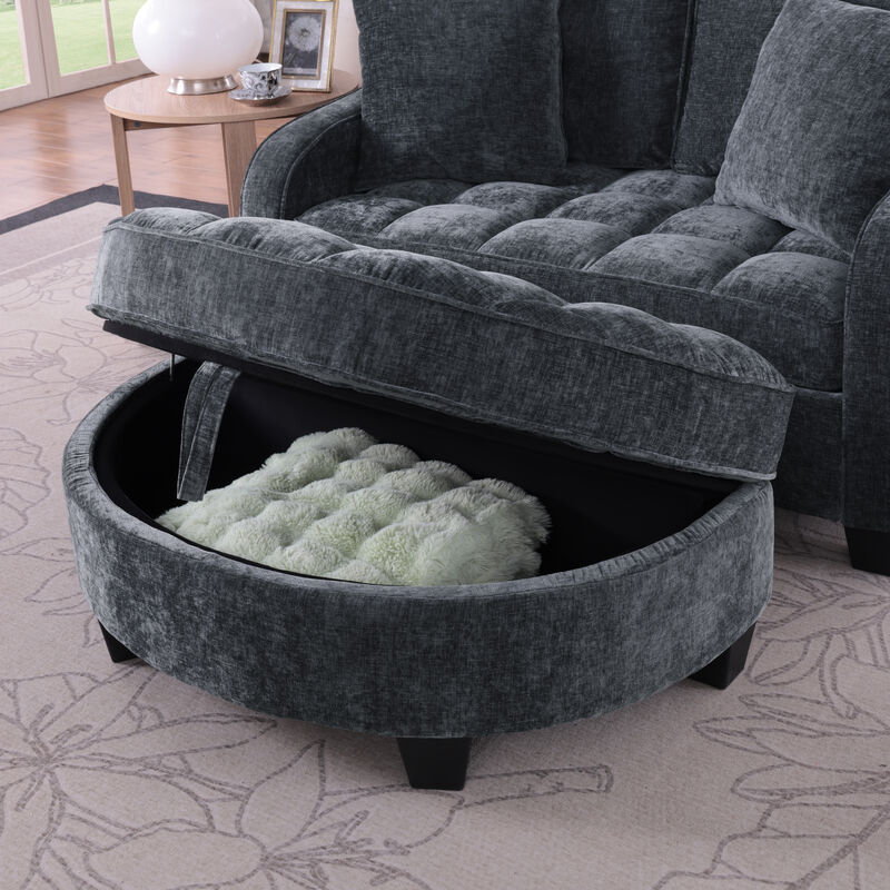 Pefwod Loveseat Reclining Sofa image number 5