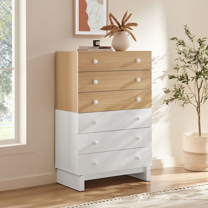 Nolia 6-Drawer Color Block Dresser Chest image number 7