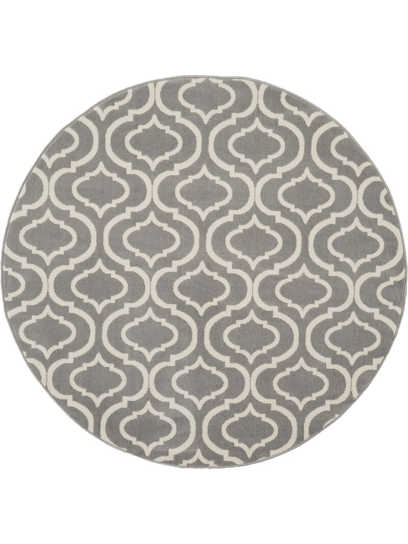 Jubilant JUB19 Gray 5'3" x Round Rug