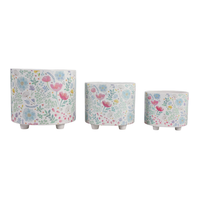 S/3 Spring Flowers Planters image number 0