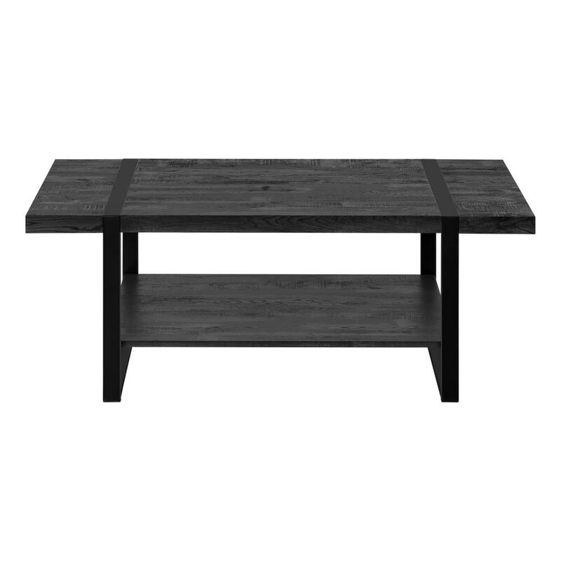Coffee Table, Accent, Cocktail, Rectangular, Living Room, 48L, Black Laminate