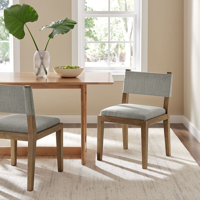 Calder Fabric Upholstered Wood Armless Dining Chair image number 7