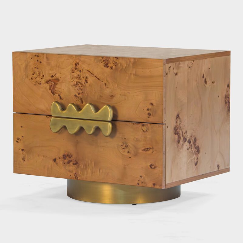 Wavefront Burl Nightstand