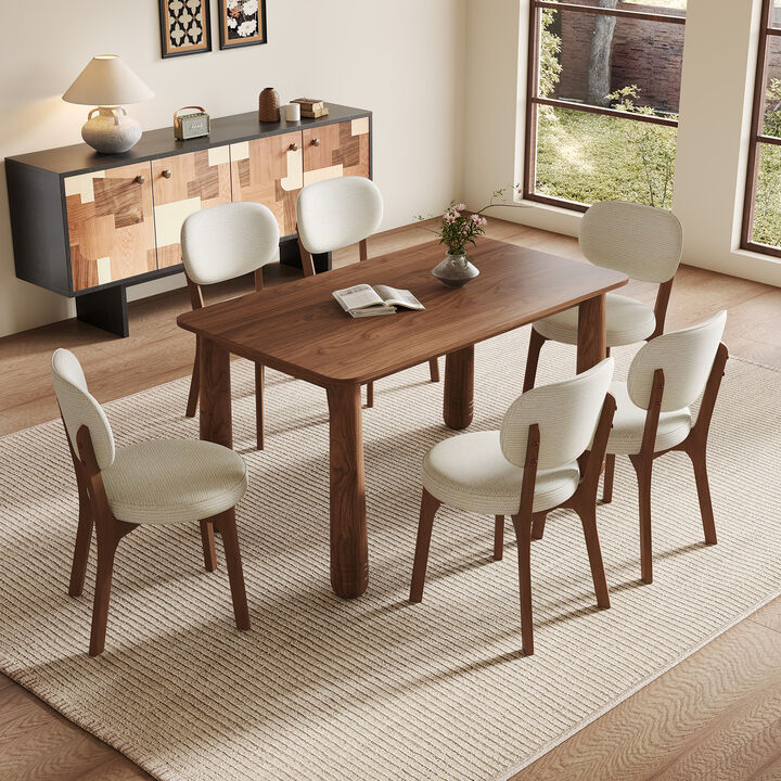 Tigrux Solid Oak Wood Dining Table