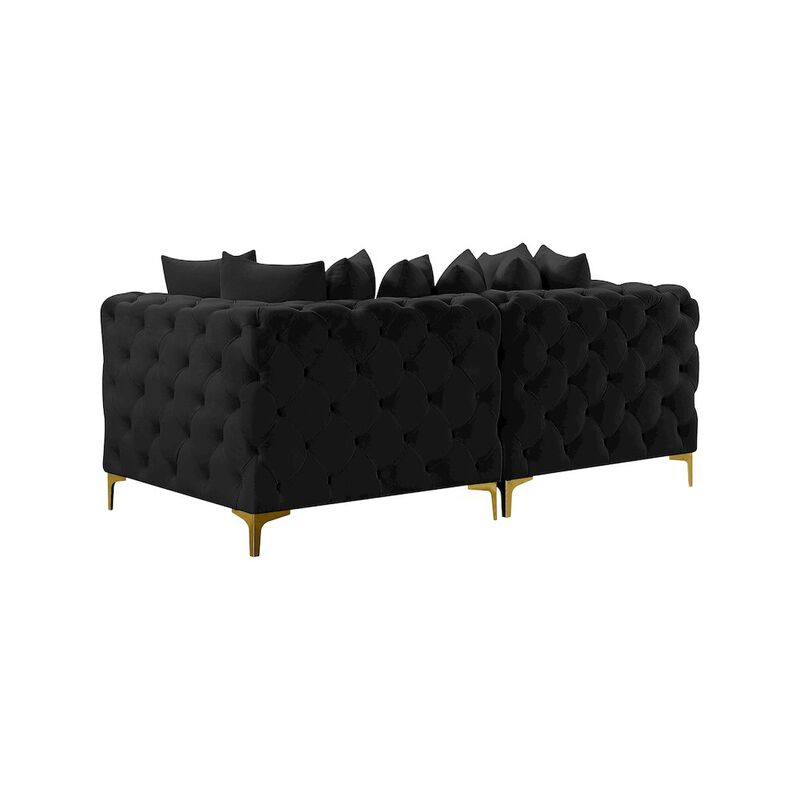 Meridian Furniture Tremblay Black Velvet Modular Sofa