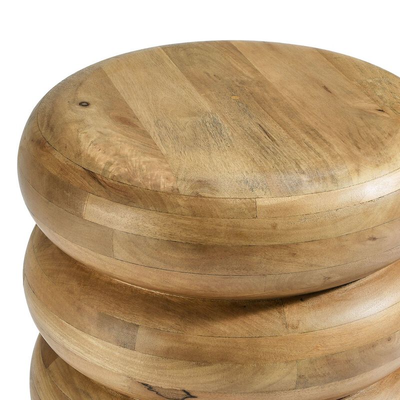 Ellery Round Stacked Wood Side Table image number 4