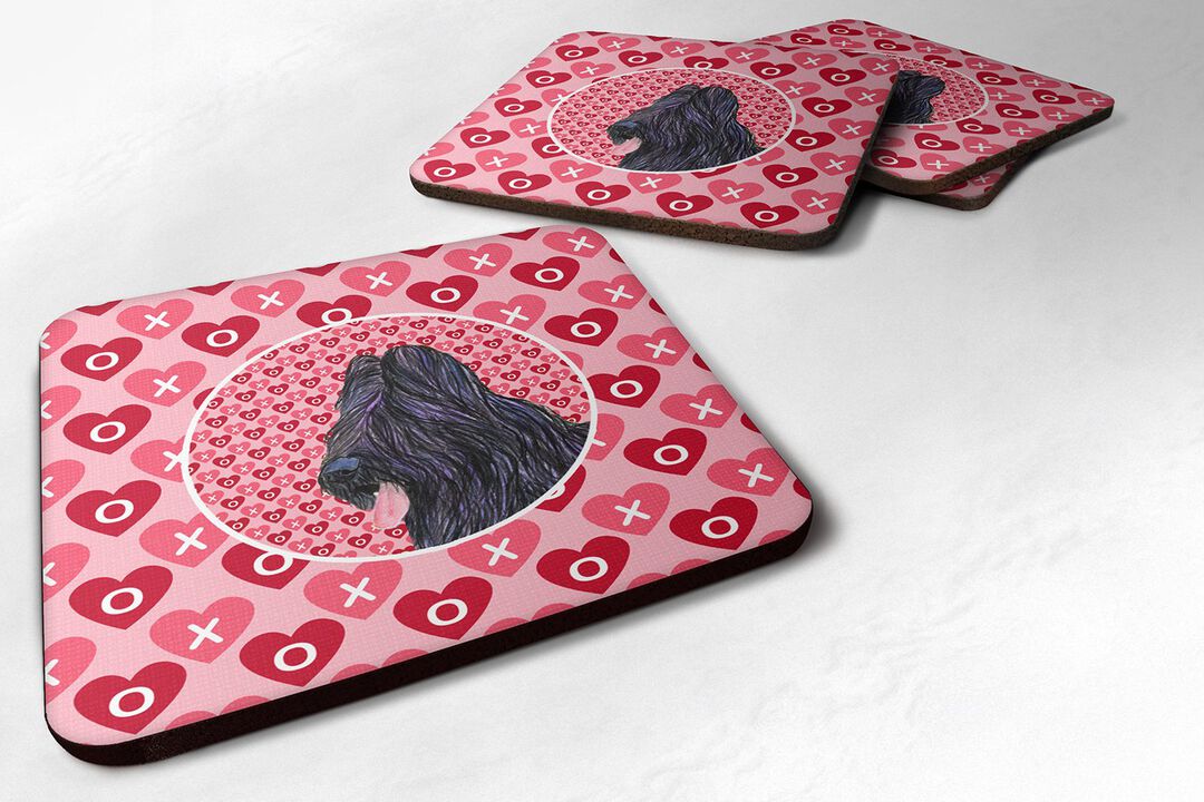 Caroline's Treasures SS4489FC Briard Foam Coasters (Set of 4), 3.5 H x 3.5 W, Multicolor