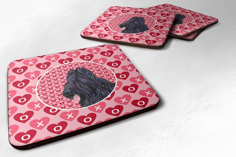 Caroline's Treasures SS4489FC Briard Foam Coasters (Set of 4), 3.5 H x 3.5 W, Multicolor image number 0