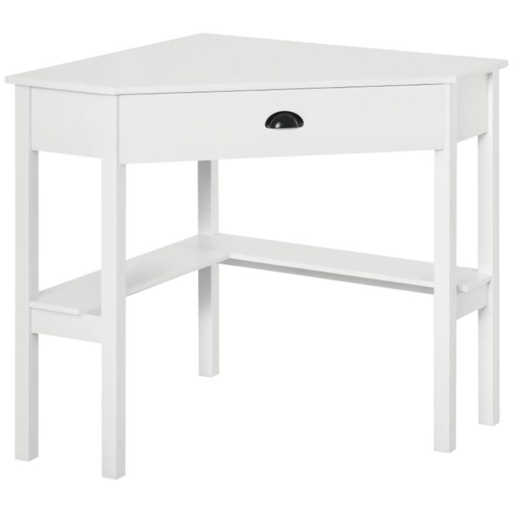 Hivvago Small Space Corner Computer Desk with Storage