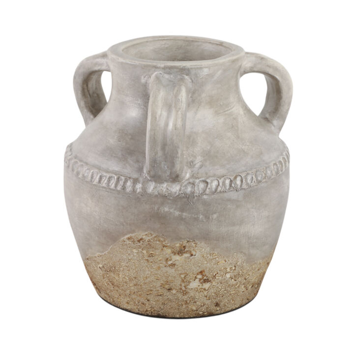 Terracotta, 10" Triple Handle Jug, Reactive Glaze