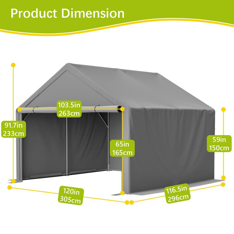 10x10ft Outdoor Storage Shed image number 2