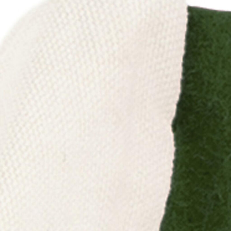 HomeRoots 14" X 20" Green And Ivory Cotton Christmas Gnomes Throw Pillow With Embroidery image number 3