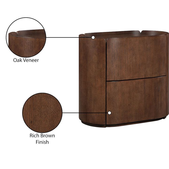 Meridian Furniture Everett Brown Night Stand