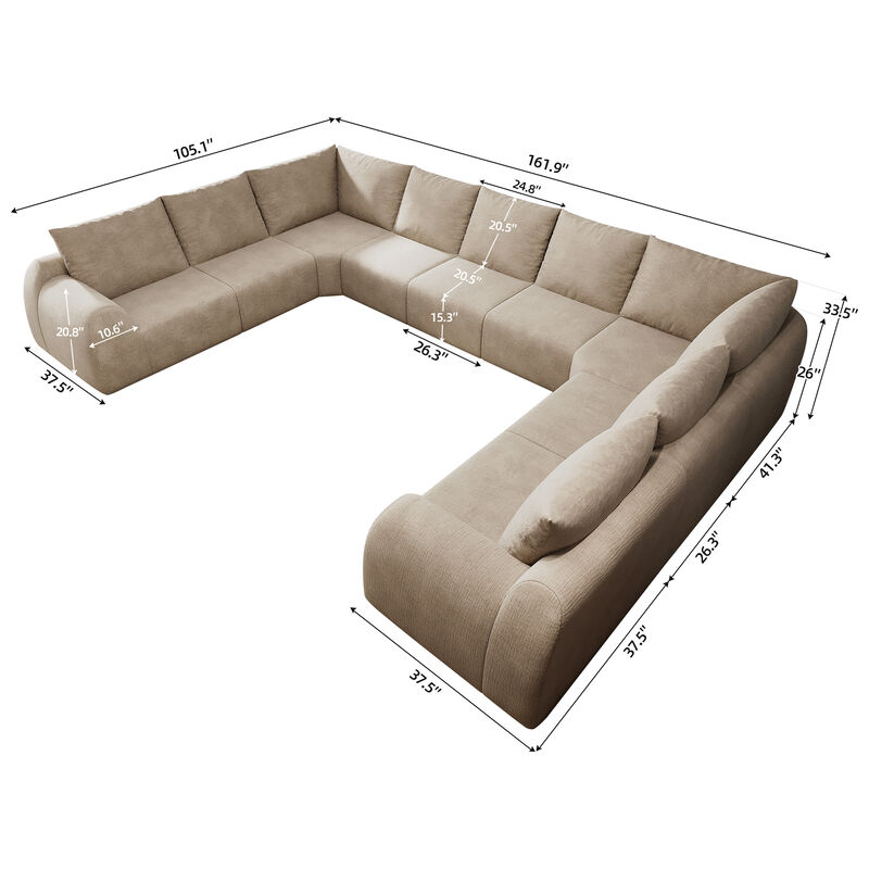 Scug Oversized U Shape Modular Sofa image number 5