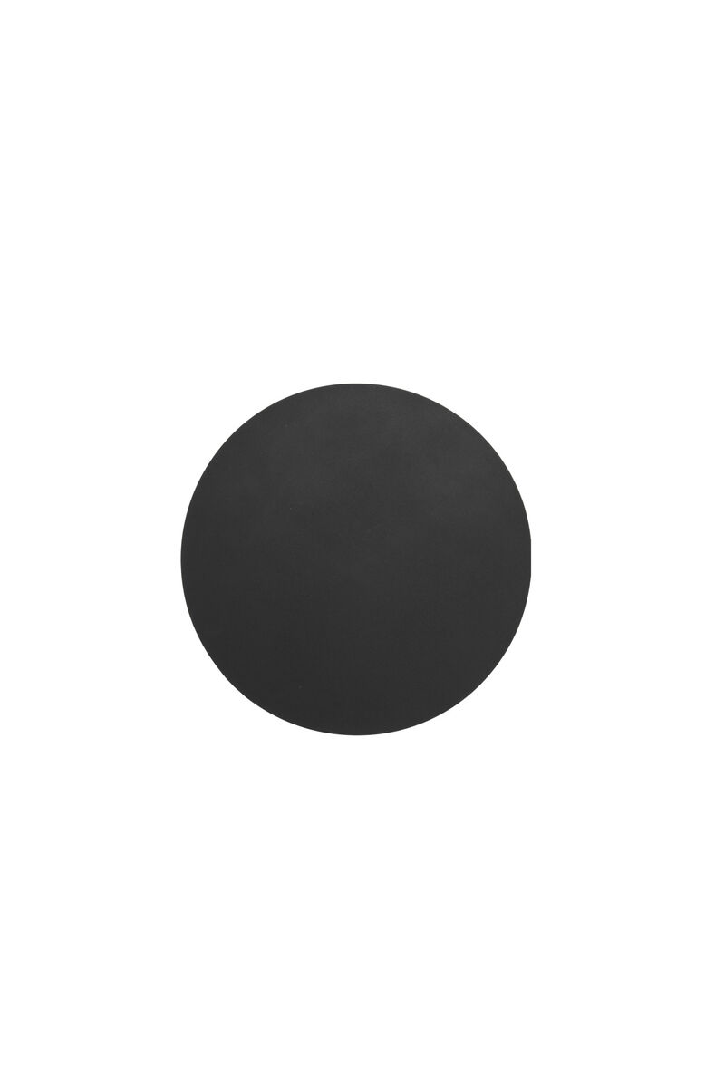 Modern Textured Round Metal Side Table, Black image number 6