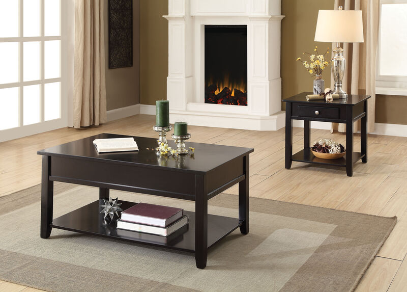 ACME Malachi Coffee Table w/Lift Top, Black image number 2
