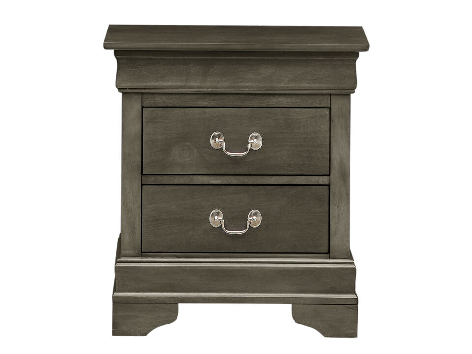 Louis Philippe 2-Drawer Nightstand (24 in. H X 22 in. W X 16 in. D)