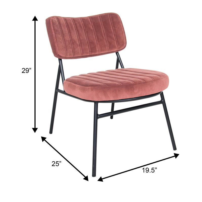 LeisureMod Marilane Velvet Accent Chair with Cushioned Upholstery – Comfortable, Stylish Chair for Living Rooms, Offices, Lounges, and Modern Spaces