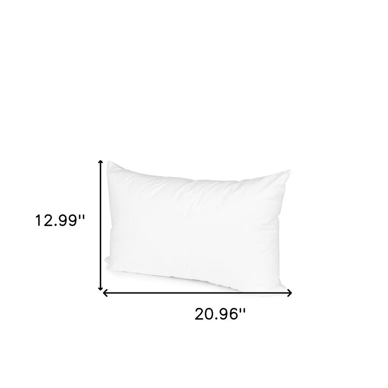 HomeRoots 13" X 21" White Lumbar Cotton Throw Pillow Insert image number 3