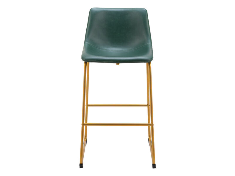 Augusta Barstool (Set of 2) Green & Gold