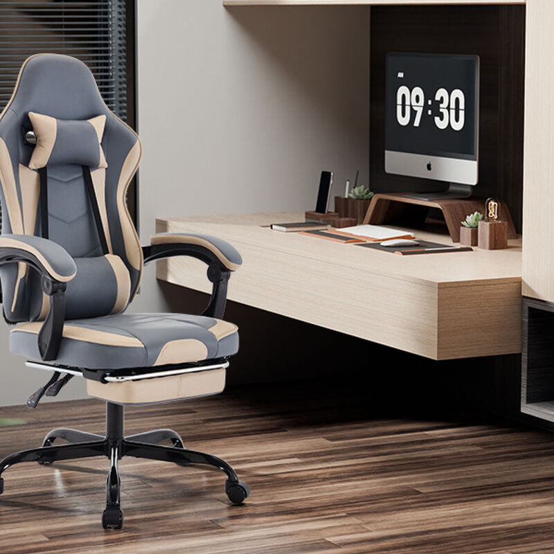 GOODSILO Ergonomic Gaming Chair with Massage Lumbar Support and Adjustable Footrest image number 1