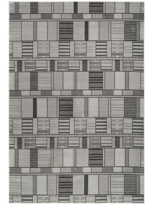 Nordic NRC04 Black/Gray 4' x 6' Rug