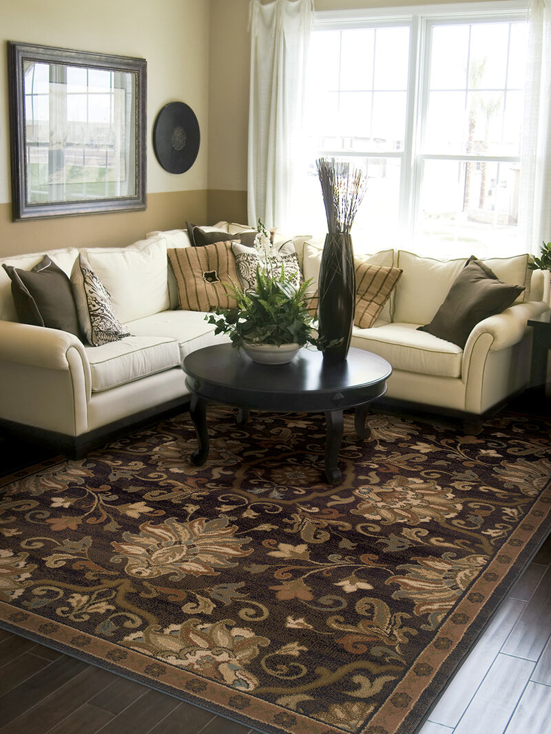 Hudson 42G 7'8" x 10'10" Brown Rug image number 1