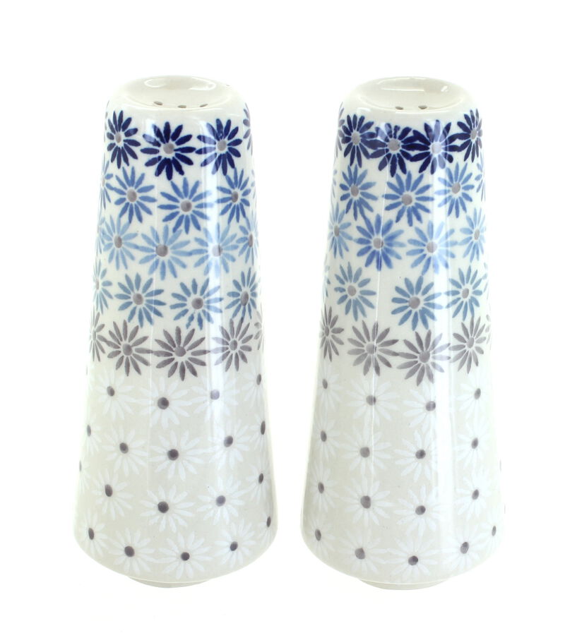 Blue Rose Polish Pottery Peach Blossom Salt & Pepper Shakers