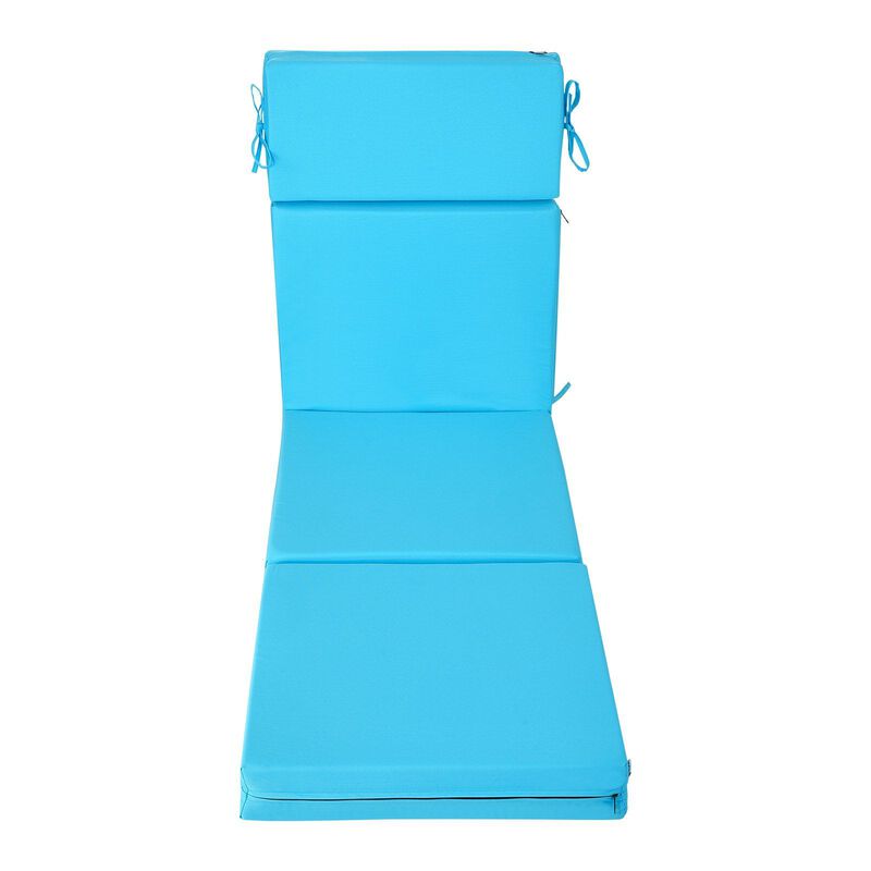 Set of 2 Outdoor Chaise Lounge Cushions, Waterproof & Fade-Resistant, Thick Pads image number 8