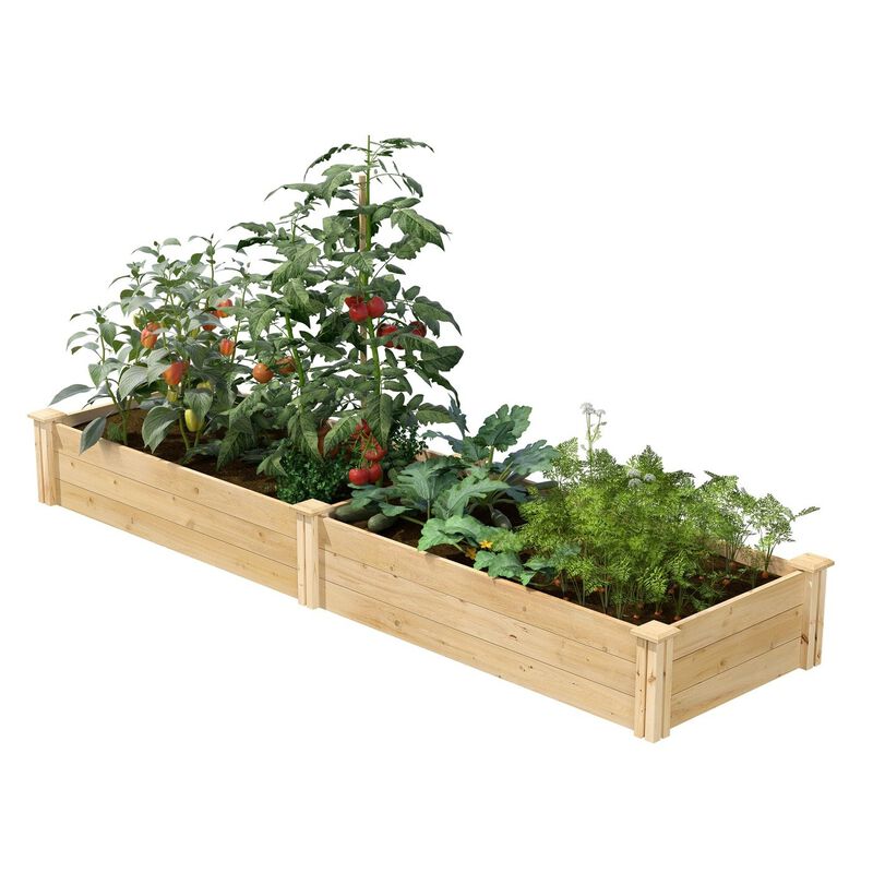 Pine Wood Outdoor Raised Garden Bed Planter Frame