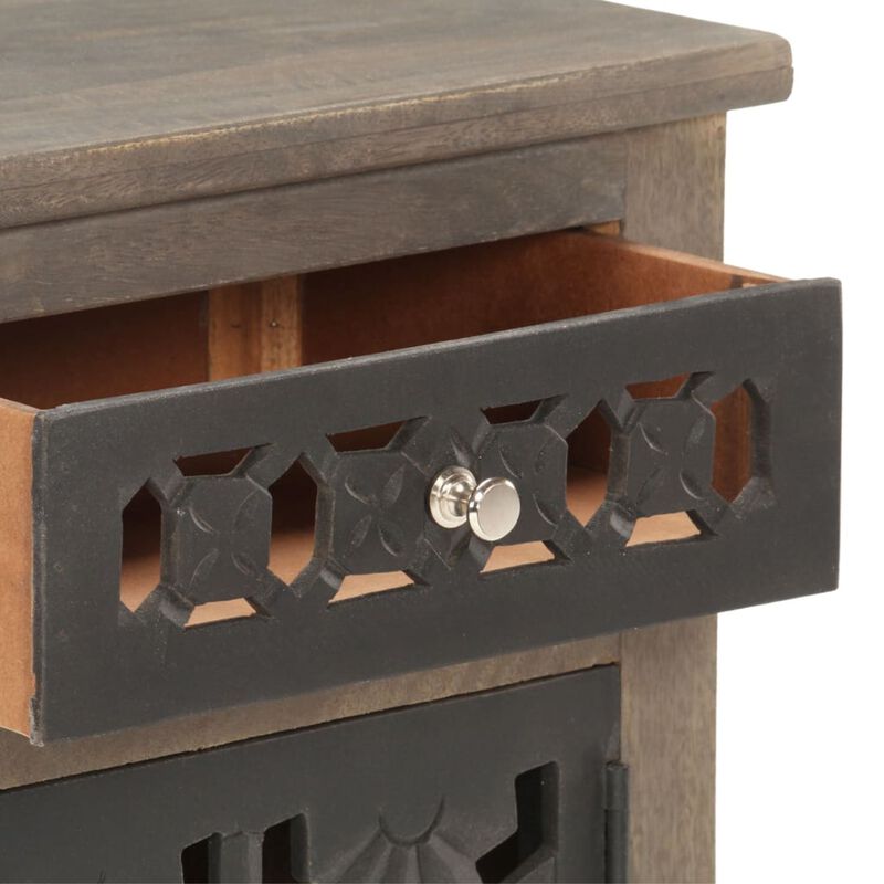 vidaXL Bedside Cabinet 15.7"x11.8"x19.7" Solid Mango Wood