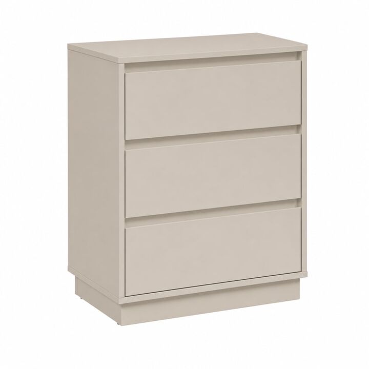 GOODSILO Modern 3-Drawer Nightstand with Spacious Storage, Water-Resistant Top, Anti-Tip Safety, Soft-Close Glides for Bedrooms