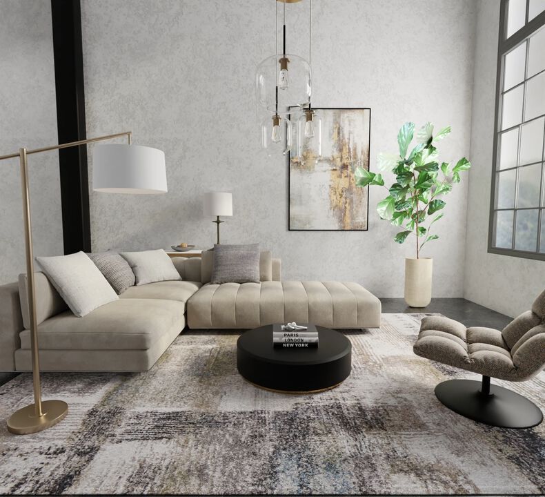 Skyview 39Q9F Ivory/Green 5' x 7'6" Rug