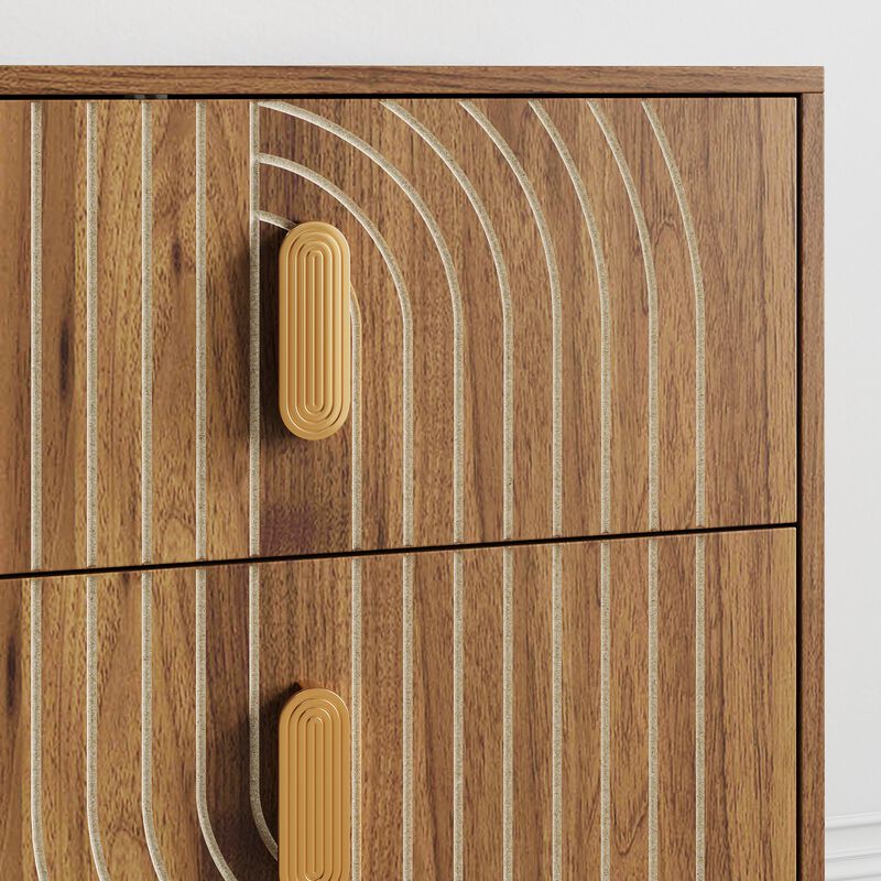 Tabwel Mid‑Century Modern Walnut Nightstand image number 8