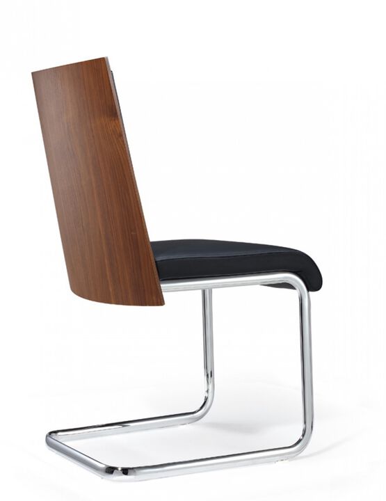 Set of 2 Upholstered Faux Leather Parsons Dining Chairs for Kitchen or Dining Room