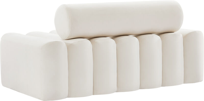 Meridian Furniture Melody Cream Velvet Loveseat