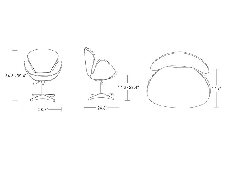 Raspberry Swivel Accent Chairs in Orange (Set of 2)