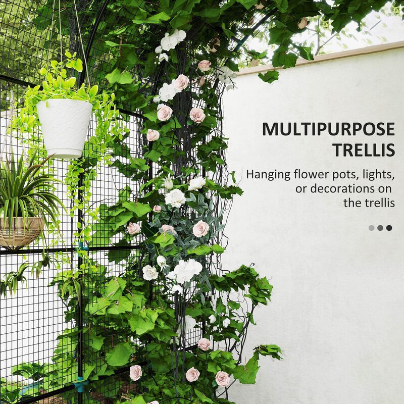 Hivvago Climbing Plant Raised Planter with Arch Trellis image number 4