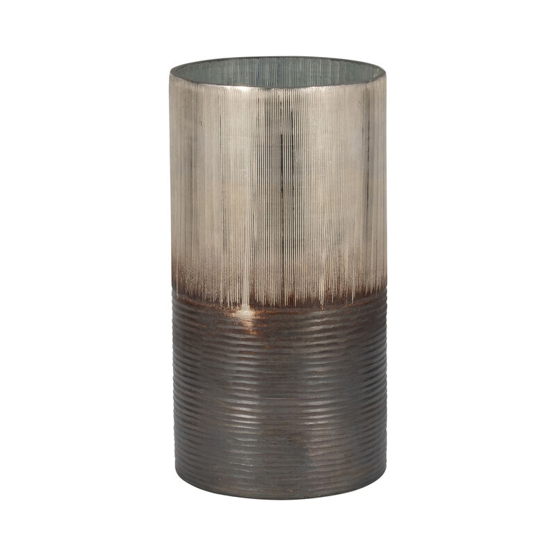 Glass 13" Metallic 2-Tone Vase image number 0