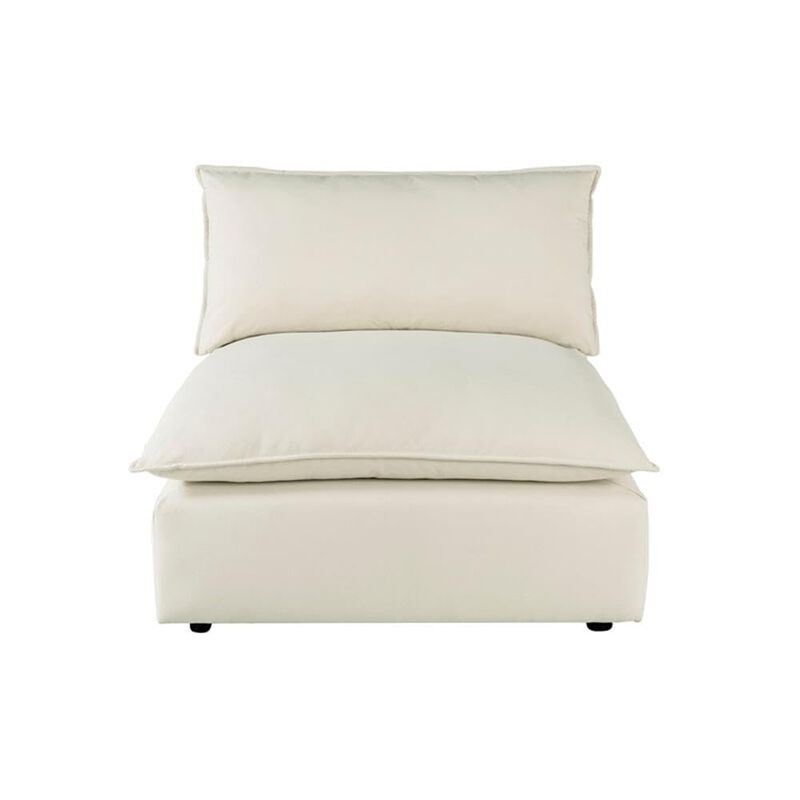 TOV Furniture Cali Natural Upholstered Armless Chair image number 3