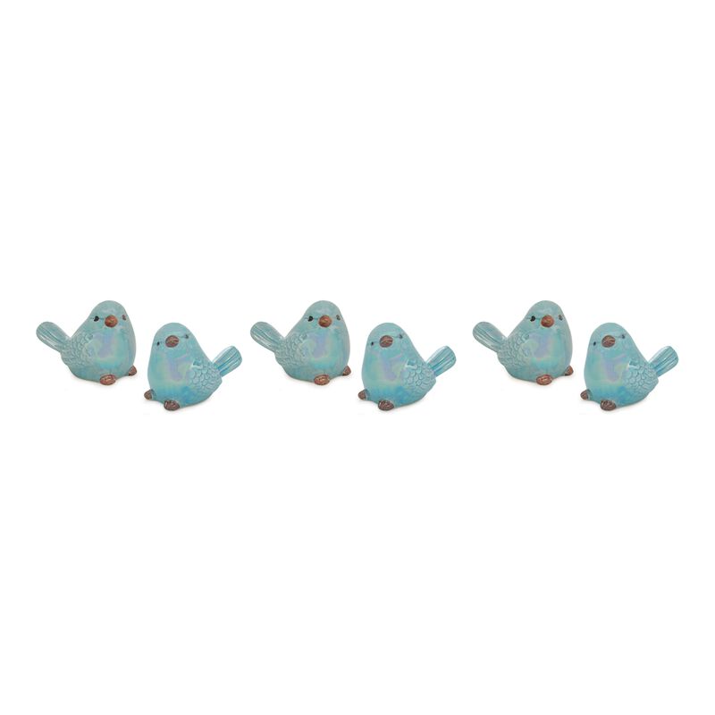 Bird Figurine Decorative Accent for Garden or Home Decor (Set of 6)
