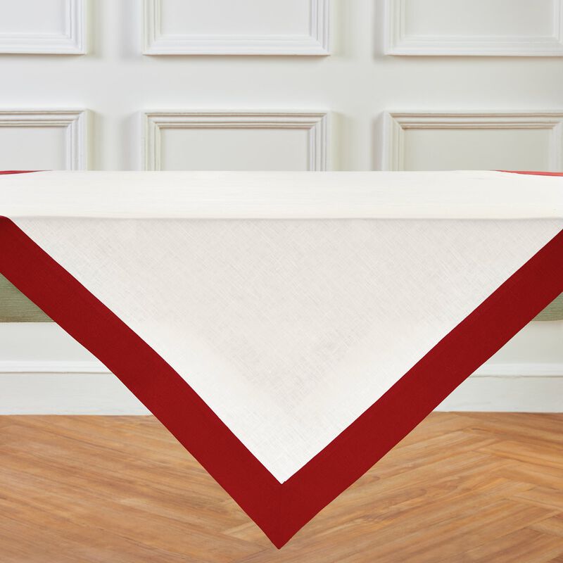 Solino Home Contempo 100% Linen Table Throw &ndash; Handcrafted, Machine Washable, Perfect for Holiday and Everyday Dining