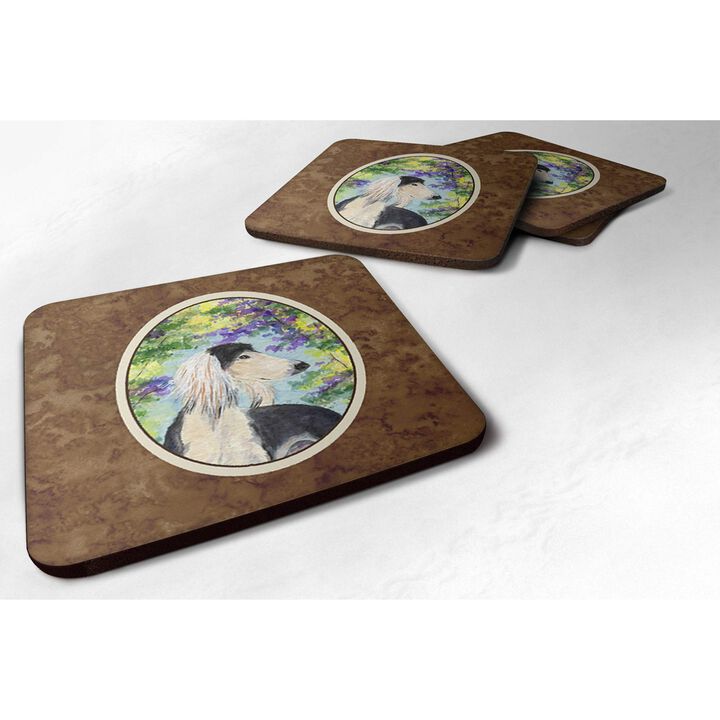 Caroline's Treasures SS8200FC Saluki Foam Coasters (Set of 4), 3.5 H x 3.5 W, Multicolor