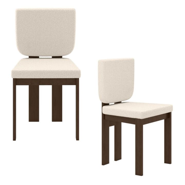 Hivvago Wooden Dining Chair Set of 2 with Rubber Wood Leg for Home Office Living Room