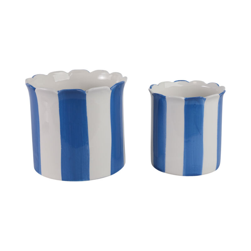 S/2 Striped Scallop Planters image number 3