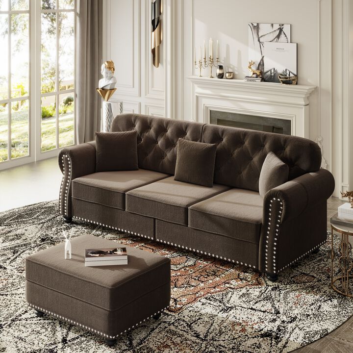 Wurtda Modern Chesterfield Sofa