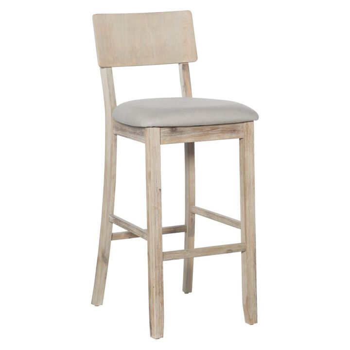 Linon Jordan Gray Wash Bar Stool